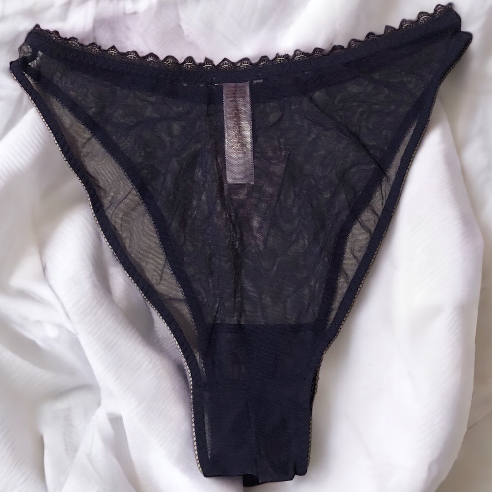 Savage X Fenty Mesh Panties Blue Size M NWT